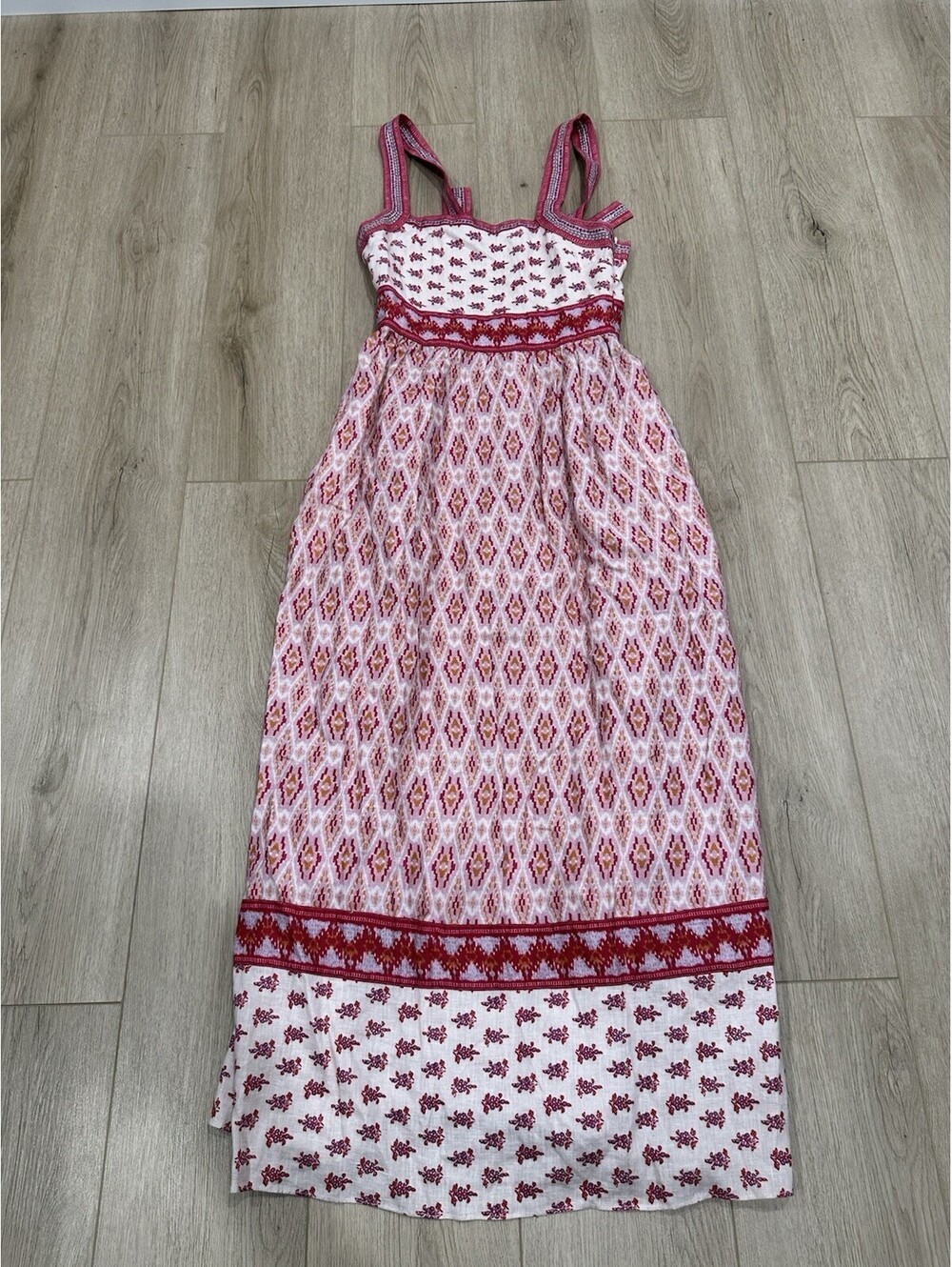 Faherty Gracie Dress 100% Linen Granita Blossom Size Small Sample